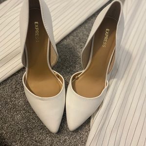 White stilettos, size 8.5!